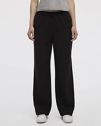Wide-Leg High-Rise Pull-On Pant