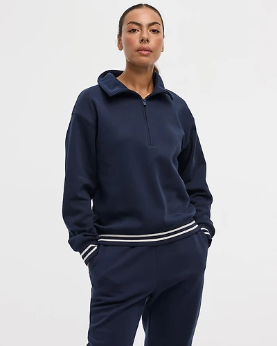 Pull à demi-zip