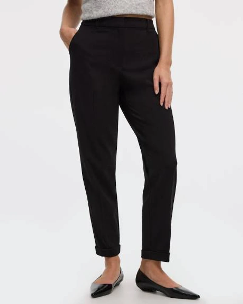Tapered-Leg High-Rise Pant