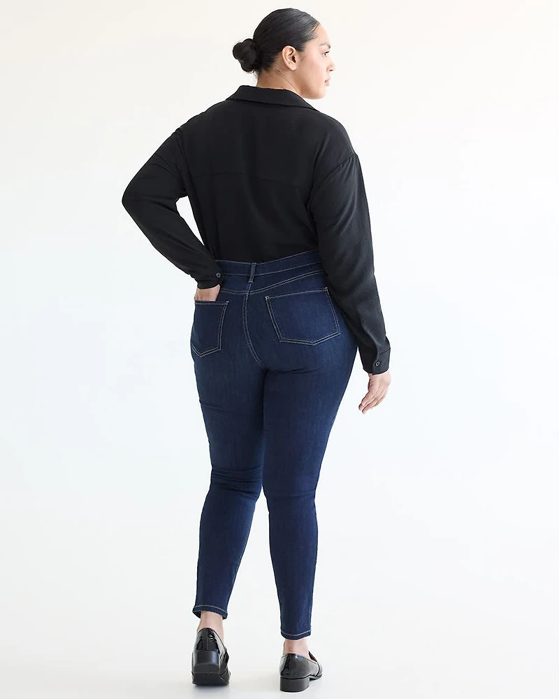 Jean à jambe skinny et taille haute