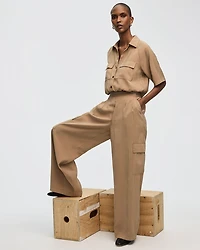 Wide-Leg Cargo Pant