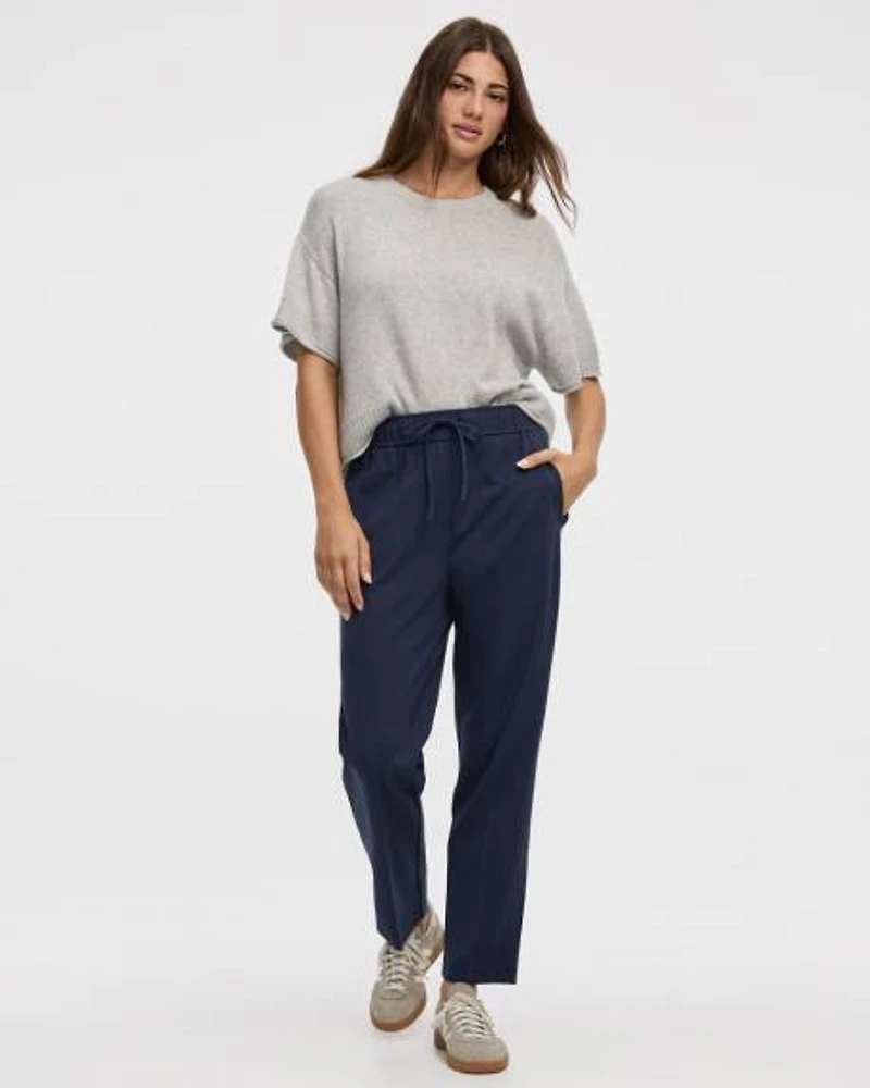 Tapered-Leg High-Rise Pants