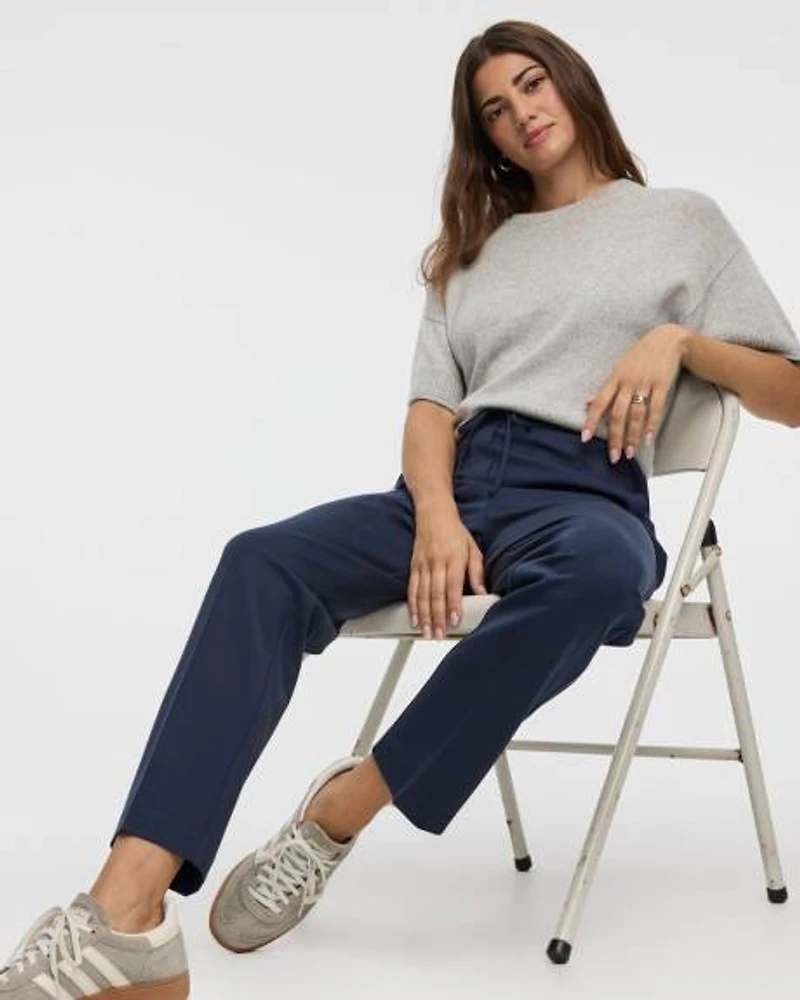 Tapered-Leg High-Rise Pants
