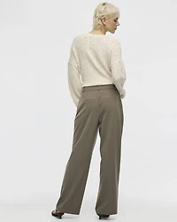 Pantalon à jambe large et taille haute