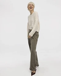 Pantalon à jambe large et taille haute