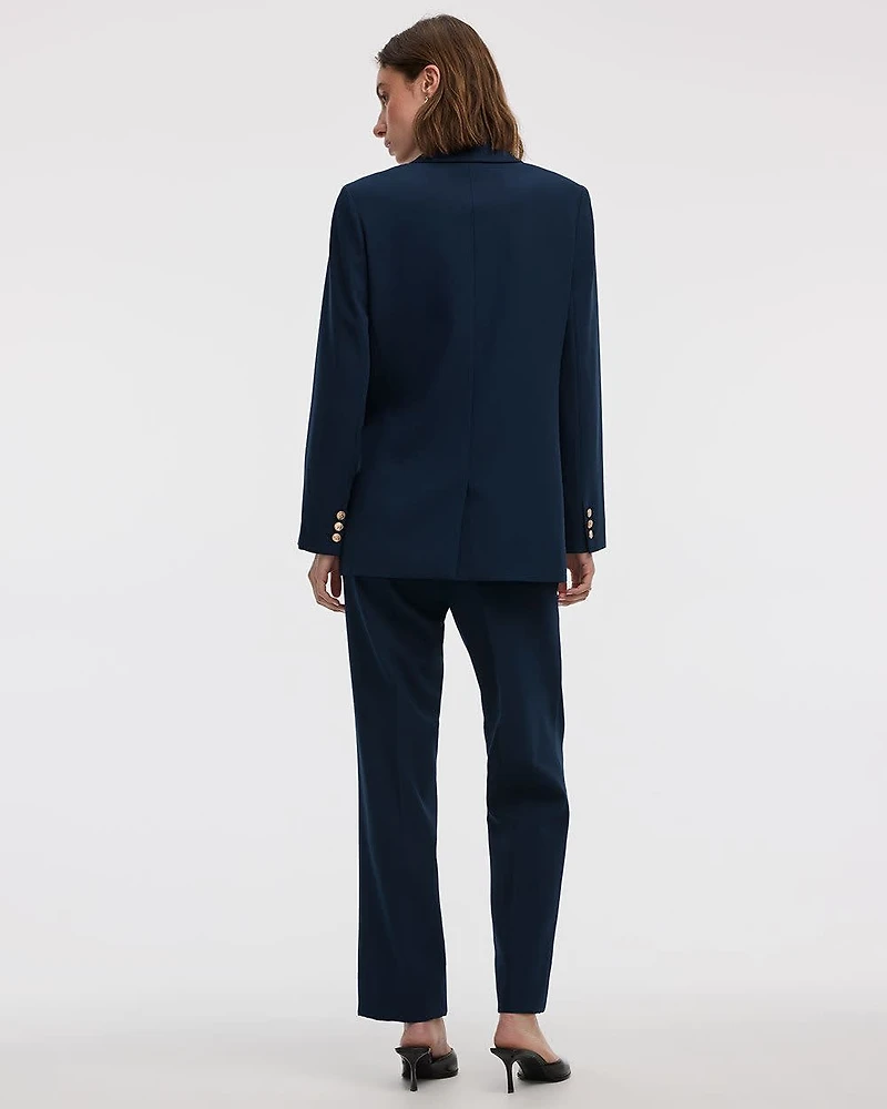 Double-Breasted Blazer with Crest