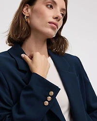 Double-Breasted Blazer with Crest