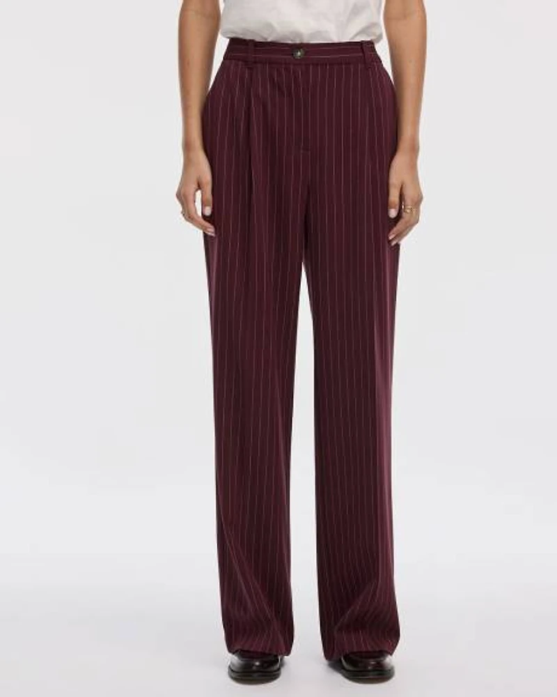 Wide-Leg Mid-Rise Pant
