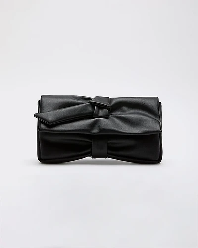 Faux Leather Clutch with Knot
