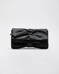 Faux Leather Clutch with Knot