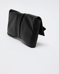 Faux Leather Clutch with Knot