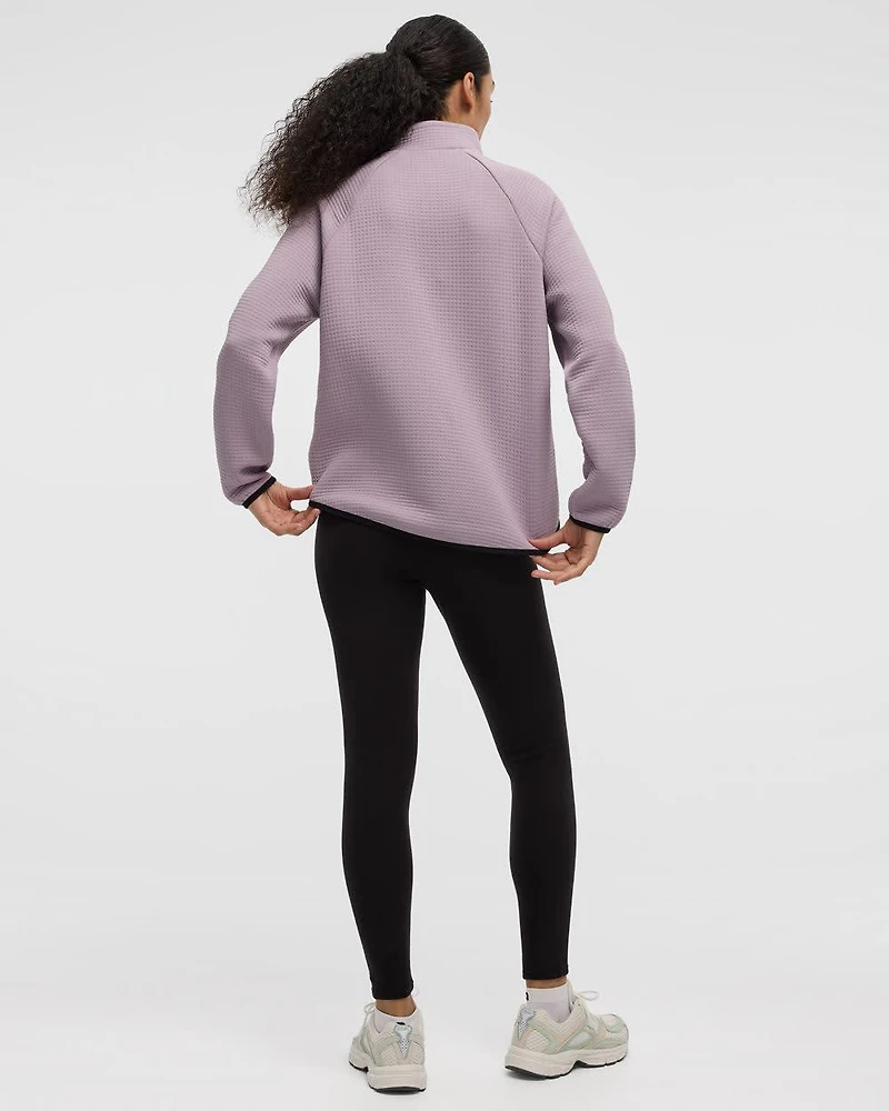 Long-Sleeve Half-Zip Mock-Neck Pullover