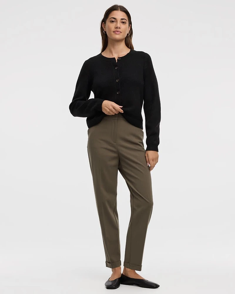 Tapered-Leg High-Rise Pant