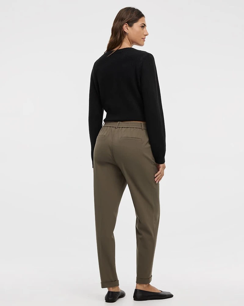 Tapered-Leg High-Rise Pant