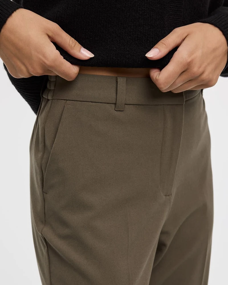 Tapered-Leg High-Rise Pant