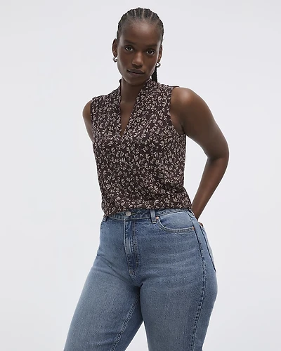 Haut sans manches à col V