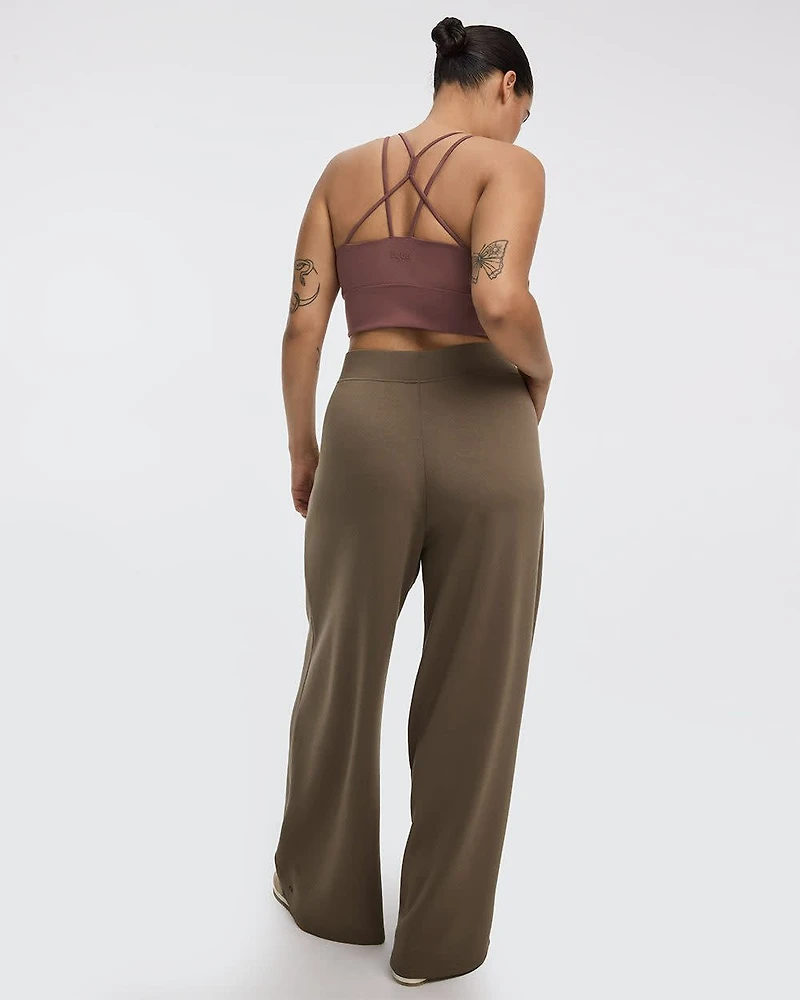 Wide-Leg Pull-On Pant
