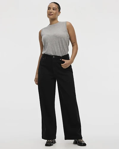 Wide-Leg High-Rise Jean