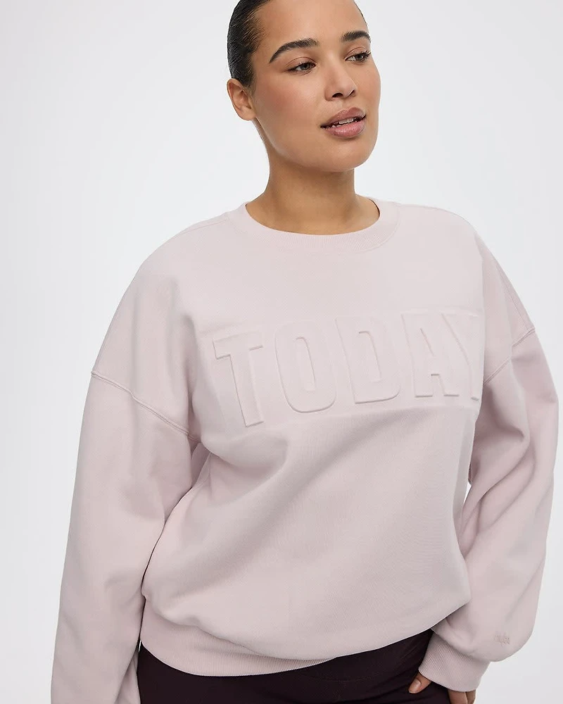 Fleece Embossed Sweatshirt