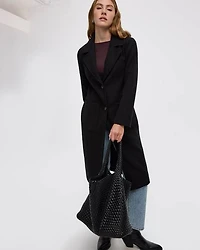 Long Coat with Two-Button Closure