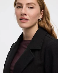 Long Coat with Two-Button Closure