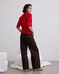 Long-Sleeve Polo Sweater