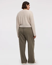 Cardigan à manches longues et col V en mailles de fantaisie