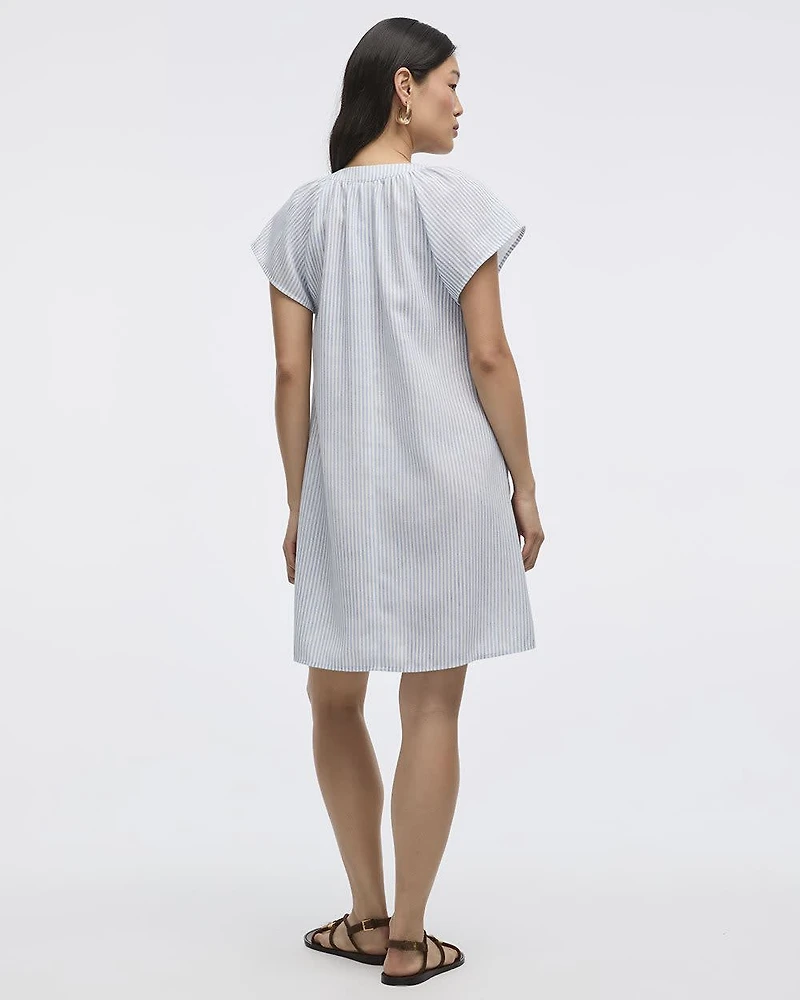 Split-Neck Shift Dress