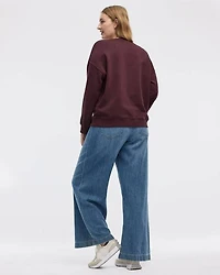 Long-Sleeve Crew-Neck Fleece Sweatshirt