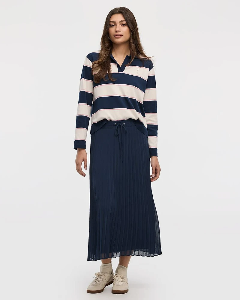 Pleated Midi Skirt