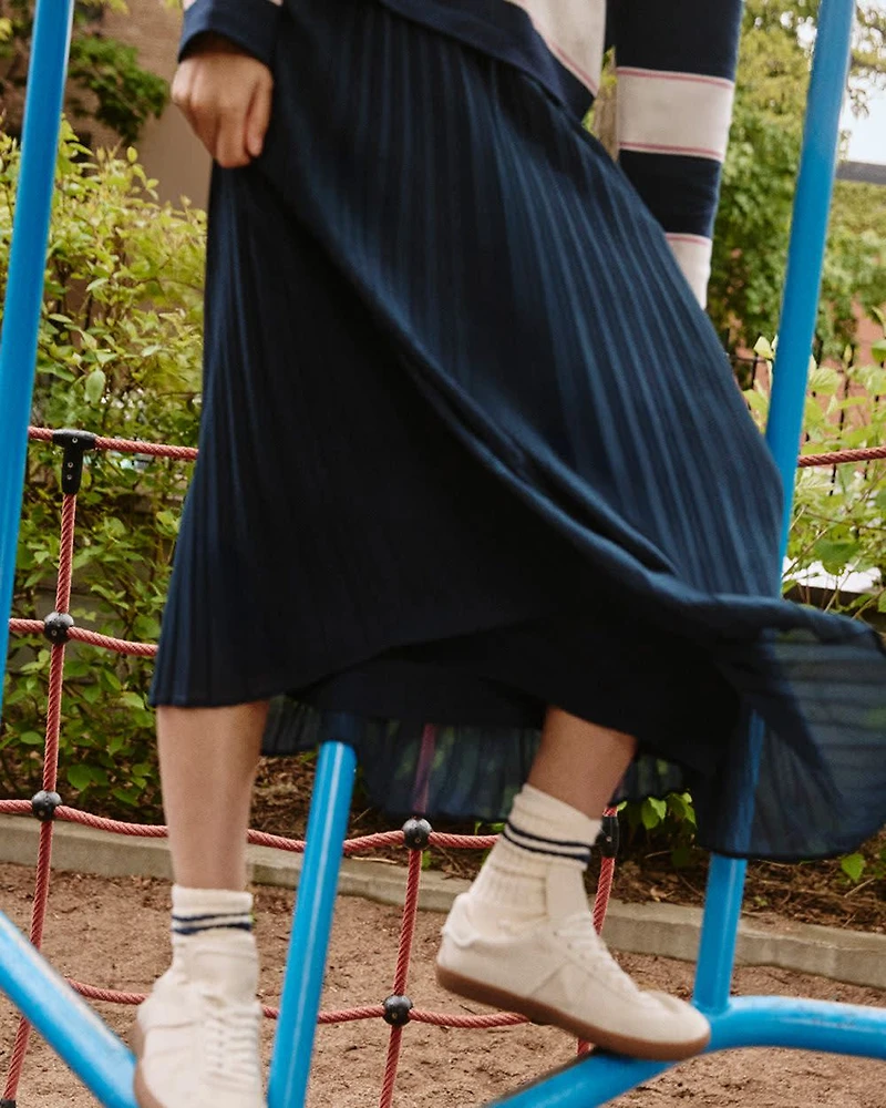 Pleated Midi Skirt