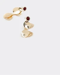 Boucles d'oreilles à pendentifs de feuilles