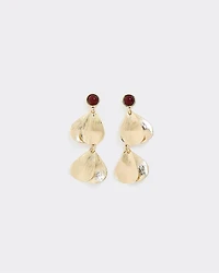 Boucles d'oreilles à pendentifs de feuilles