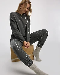 Long-Sleeve Top and Jogger Cotton Pyjama Set