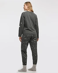 Long-Sleeve Top and Jogger Cotton Pyjama Set