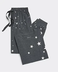 Long-Sleeve Top and Jogger Cotton Pyjama Set