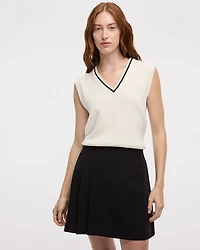 A-Line Mini Skirt with Side Pleats