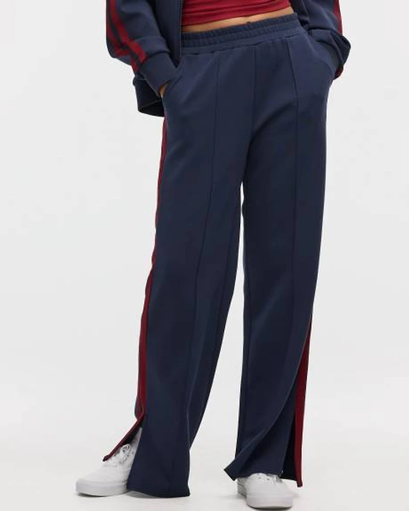 Wide-Leg Tracksuit Pant