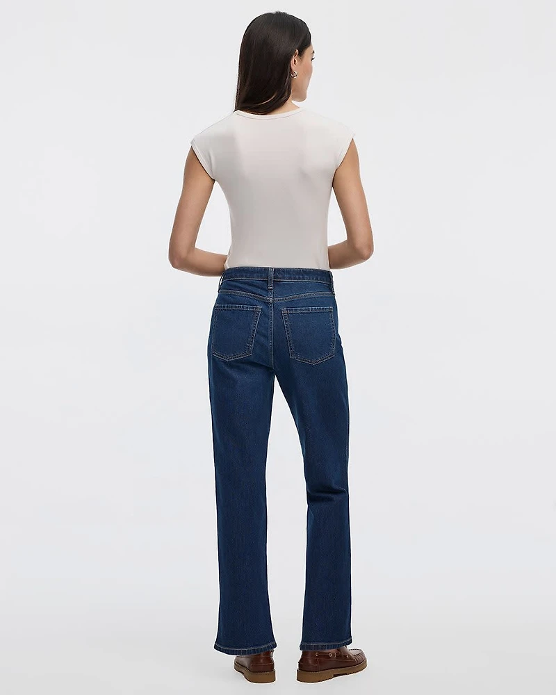 Straight-Leg Mid-Rise Jean