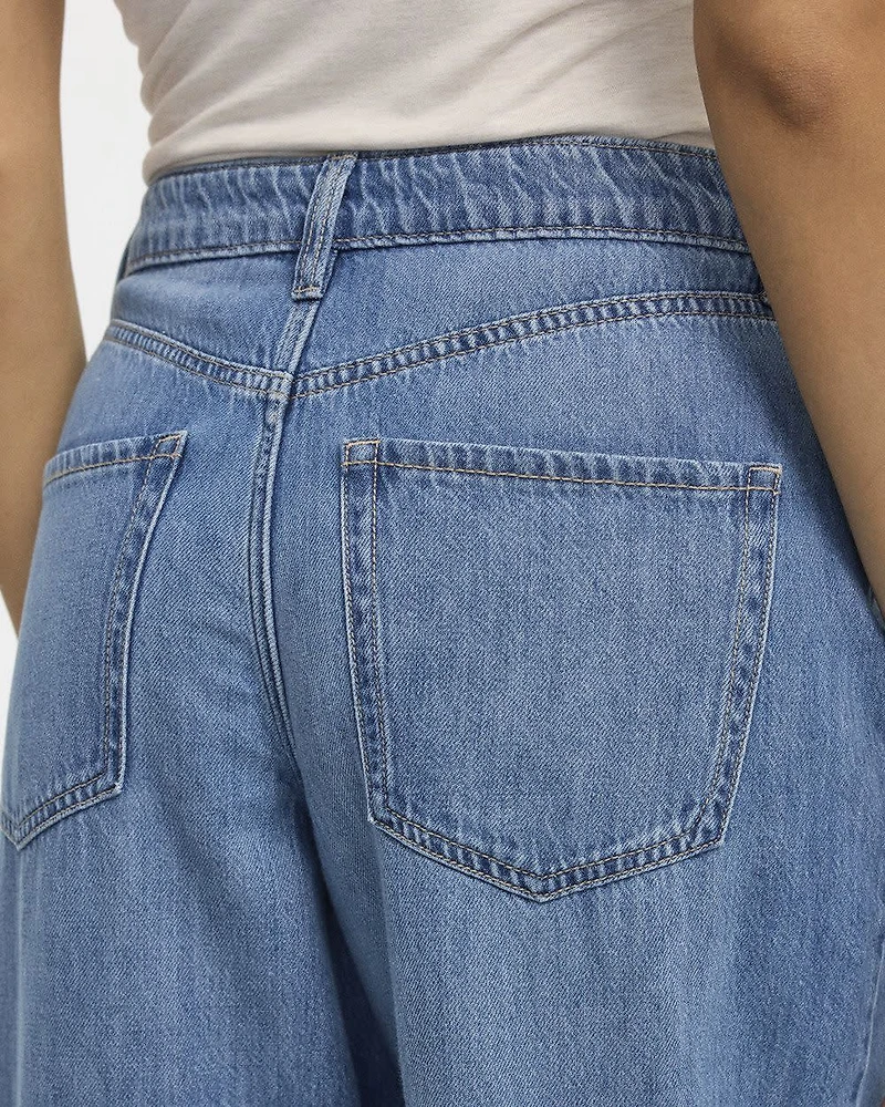 Wide-Leg High-Rise Jean