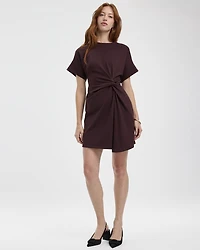 Robe ajustée à manches courtes avec détail noué
