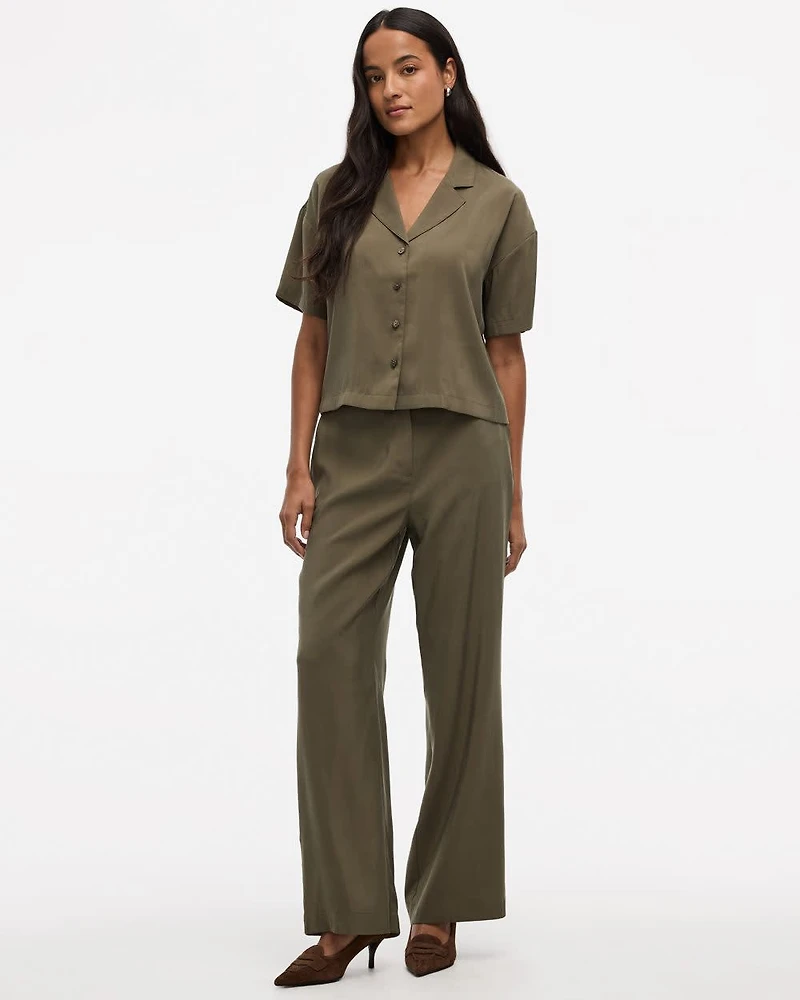 Wide-Leg High-Rise Pant