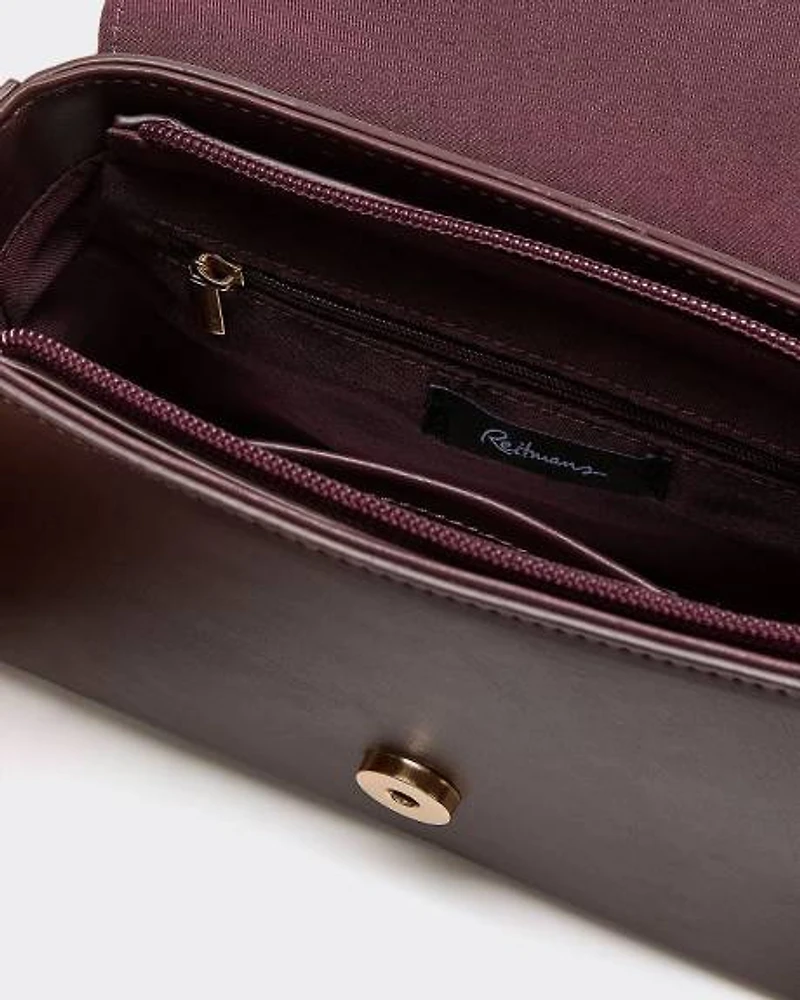 Faux Leather Crossbody Bag