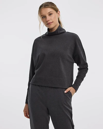 Long-Sleeve Mock-Neck Pullover