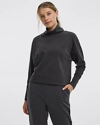Long-Sleeve Mock-Neck Pullover