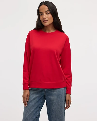 Long-Sleeve Crew-Neck Sweatshirt