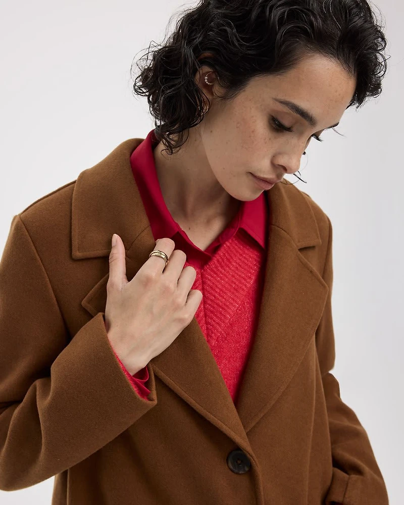 Manteau long à deux boutons