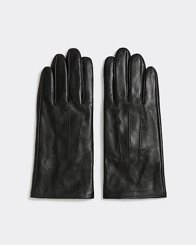Tech-Friendly Leather Gloves