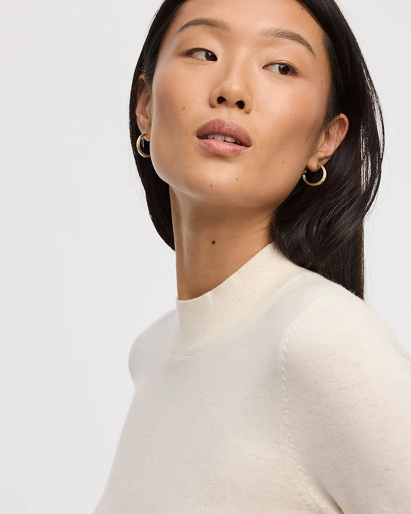 Pull à manches longues et col montant