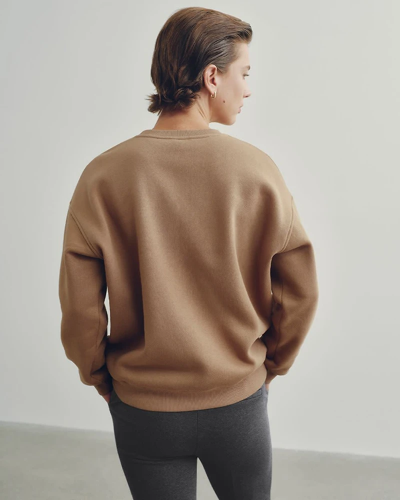 Long-Sleeve Crew-Neck Fleece Sweatshirt